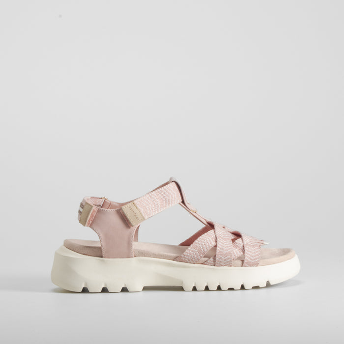Sandalia cuΓ±a tiras rosa COMFEET