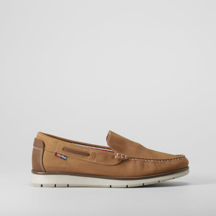 MocasΓn beige piel COMFEET