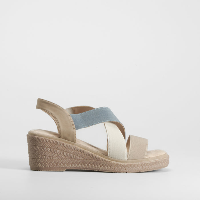 Sandalia yute cuΓ±a tiras multicolor COMFEET