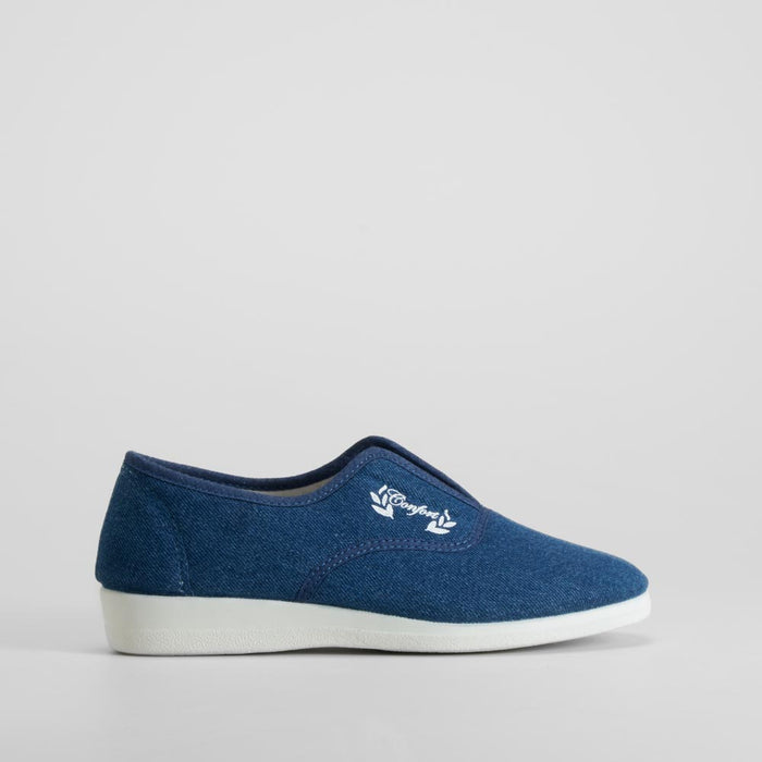 Zapatilla de casa azul cΓ³moda OLYNE