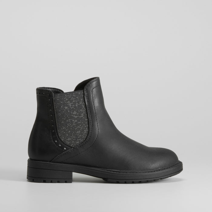 BotΓn chelsea dentado negro OH GIRL