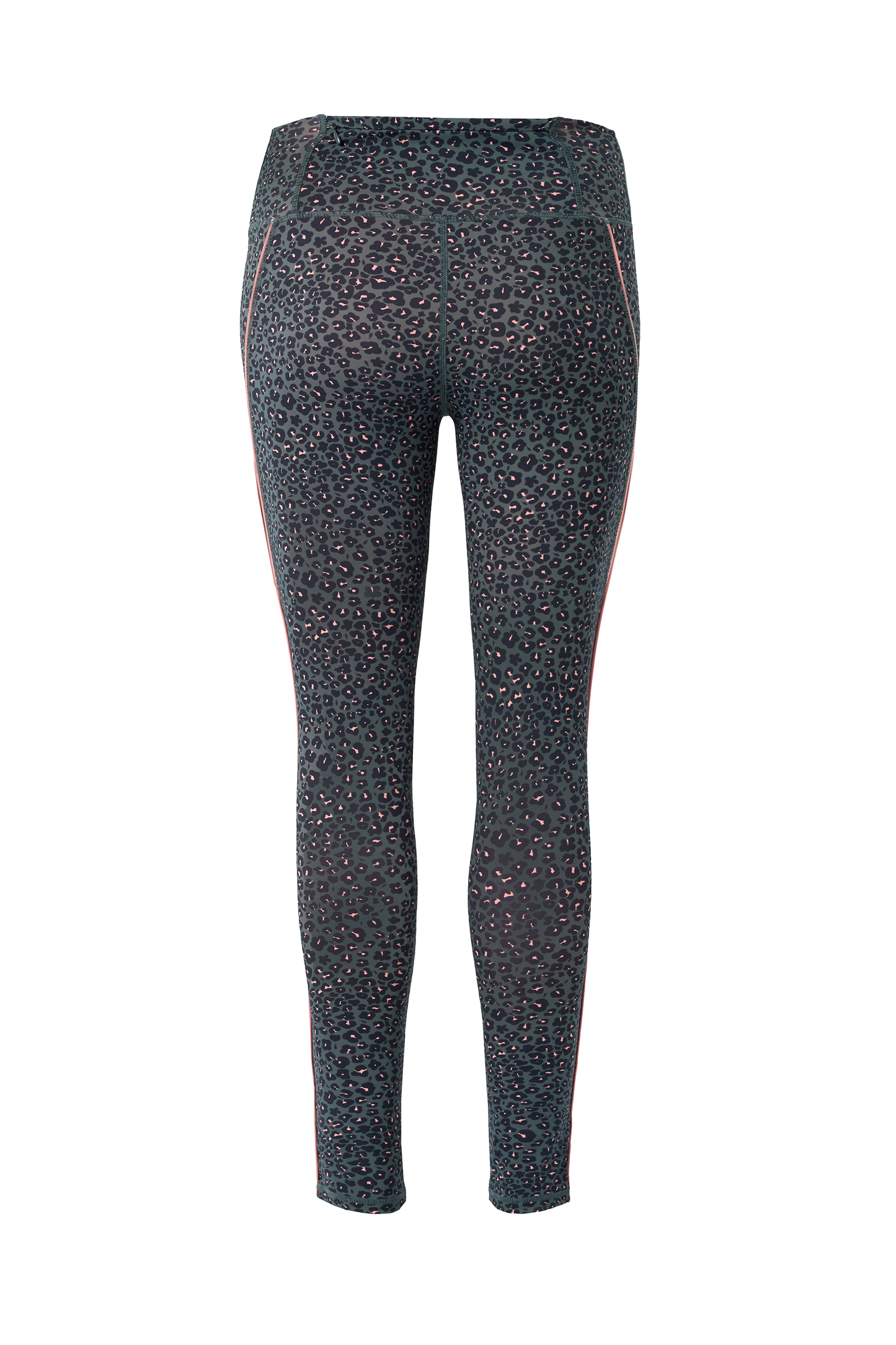 Khaki Micro Floral Leopard 7/8 Length Lightweight Leggings