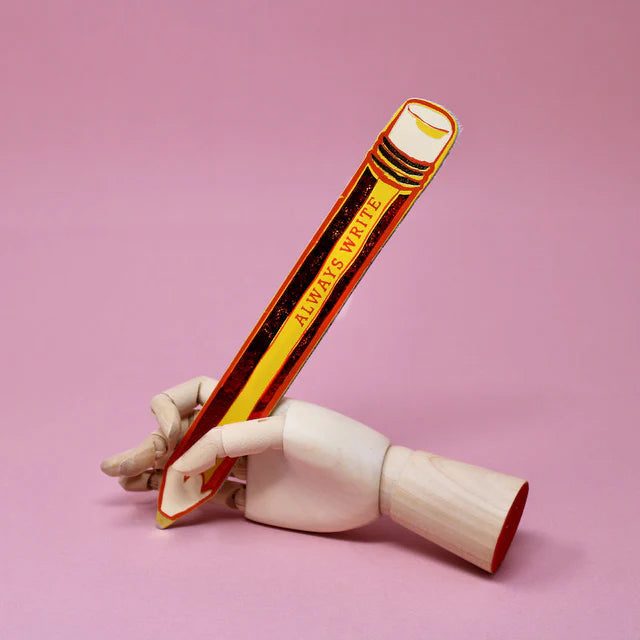 Always Write Pencil Leather Bookmark