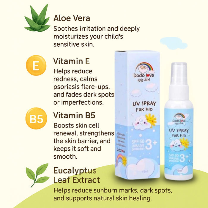 Dodo Love UV Spray for Kids SPF50 PA+++ 45ml