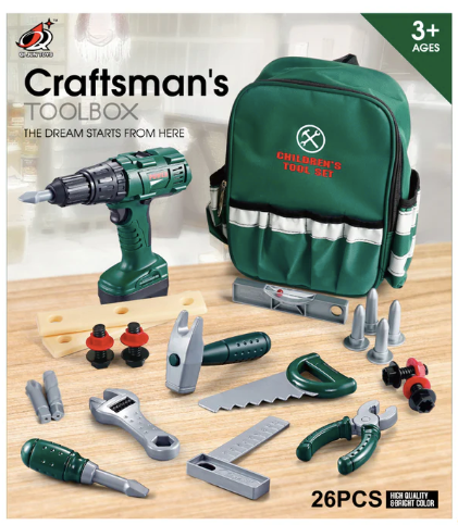 Kiddora Craftsman Backpack Tool Set