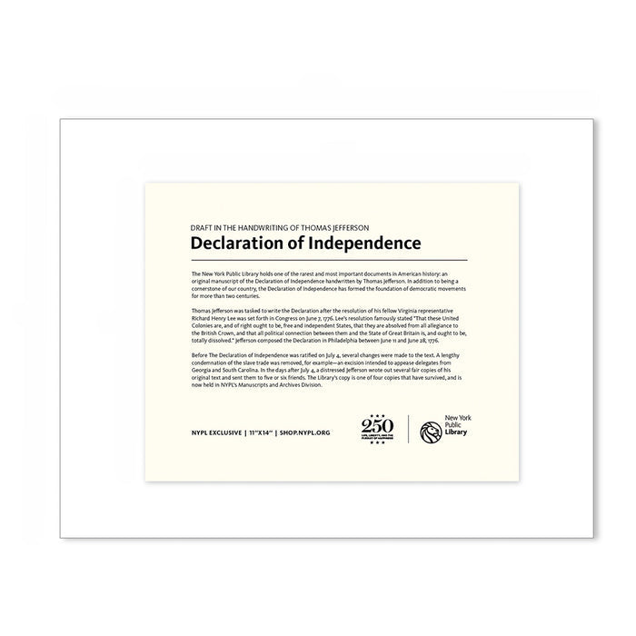 NYPL Declaration of Independence Print
