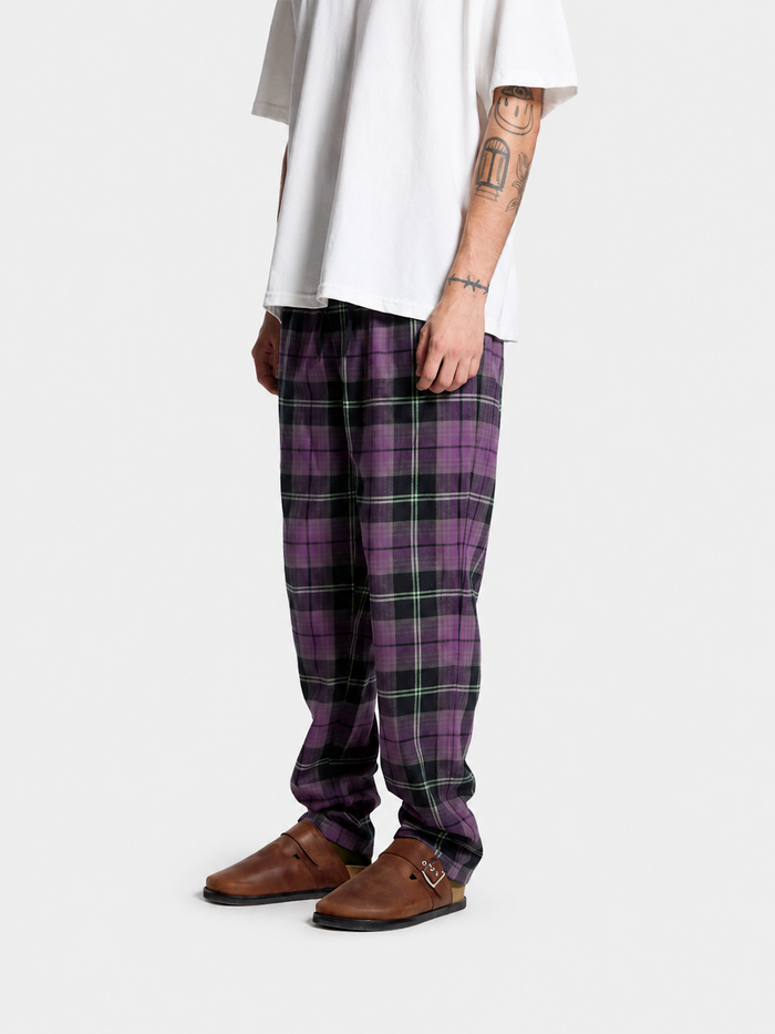 Pantalon Elepants Escoces 296 Viyela Violeta Negro