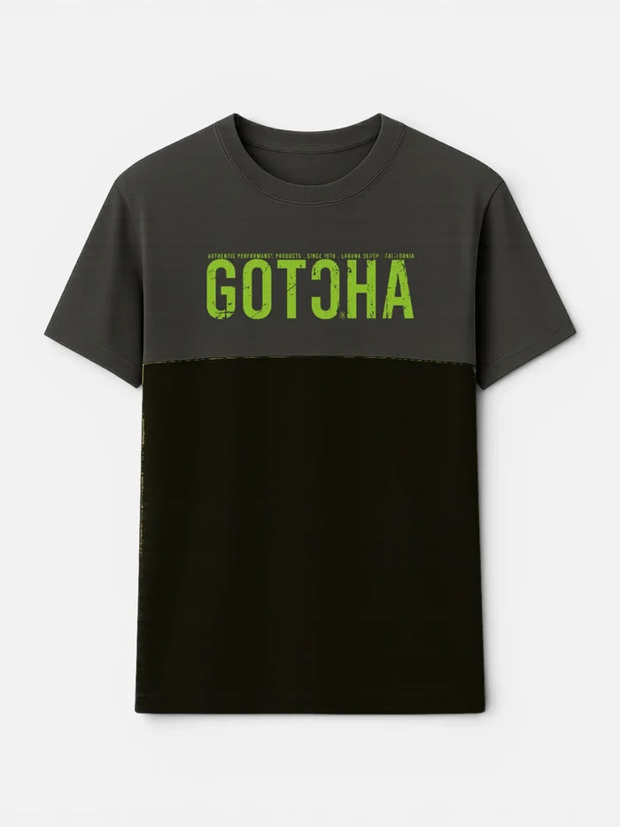 Remera Gotcha Panel Topo Negro