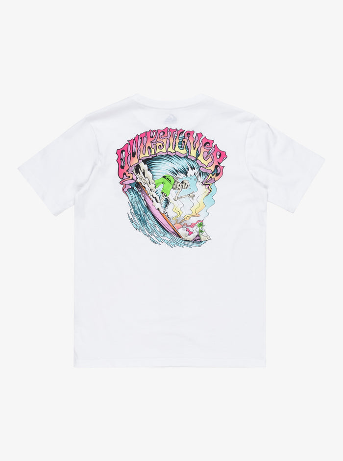 Remera Quiksilver Niño Ev Times Up Blanco