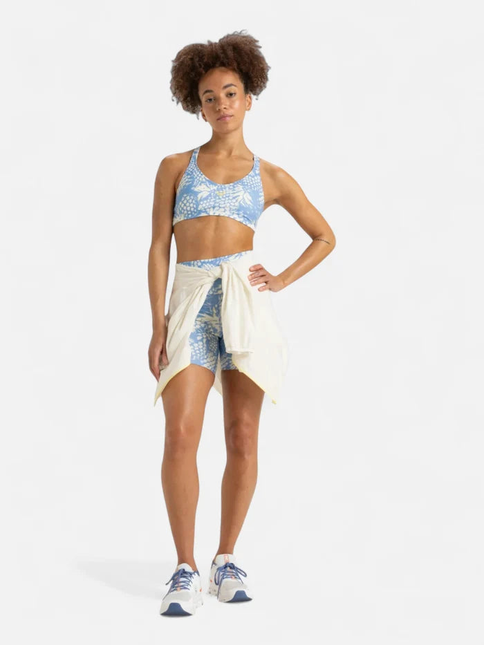 Top Deportivo Roxy Mujer Fitness Heart Into It Celeste Print