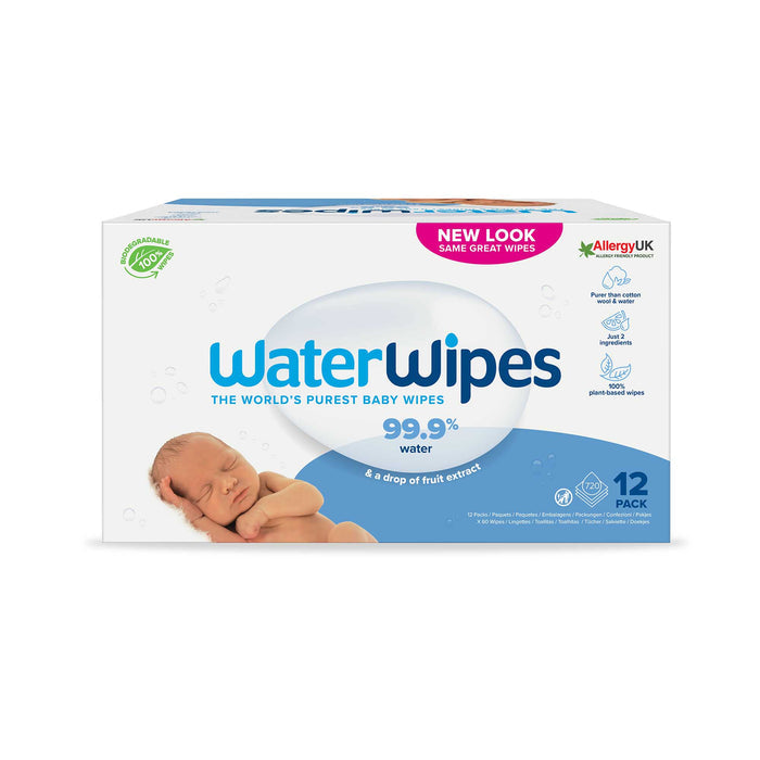WaterWipes Biodegradable Mega Value 12x60s (720 Wipes)