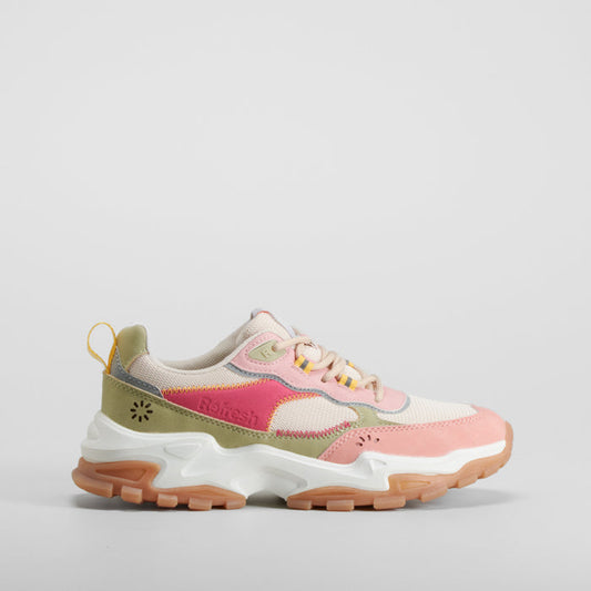 Zapatilla casual multicolor en fucsia REFRESH
