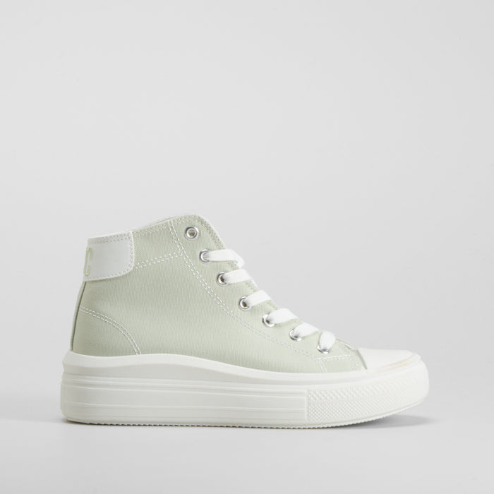 Zapatilla lona alta verde NYC