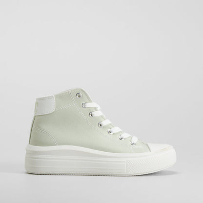 Zapatilla lona alta verde NYC