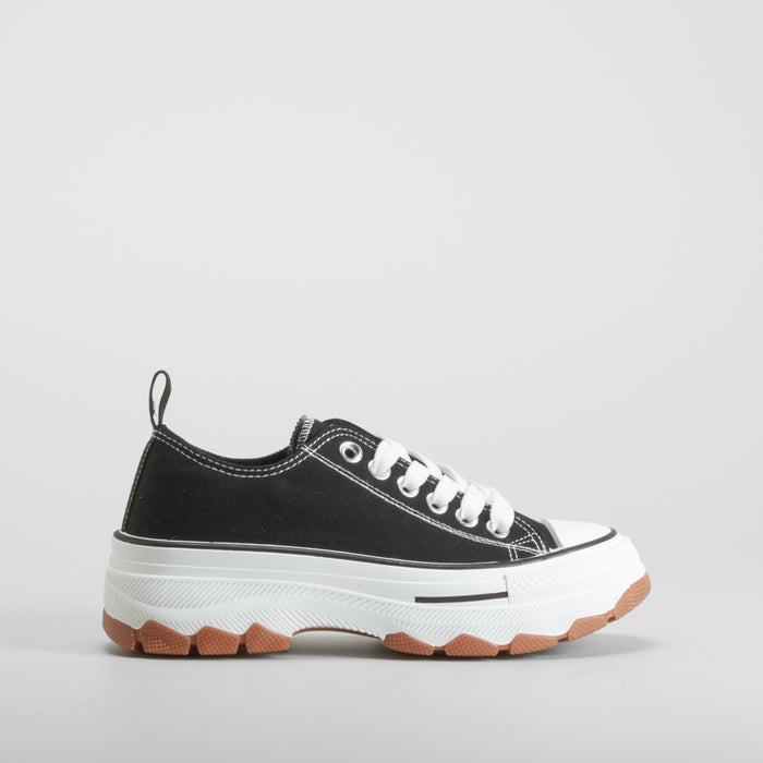 Zapatilla lona chunky negra NYC