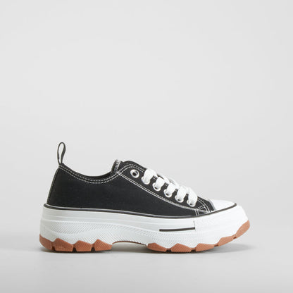 Zapatilla lona chunky negra NYC