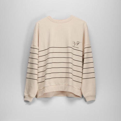 Sudadera rayas manga larga beige NYC