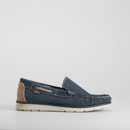 Mocasín azul piel COMFEET