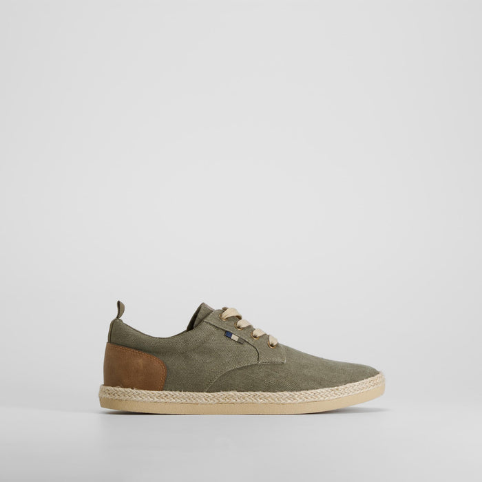 Zapatilla lona blucher yute verde NYC
