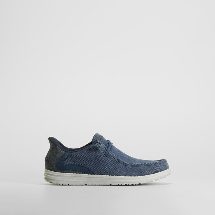 Zapatilla lona casual slip in azul SKECHERS