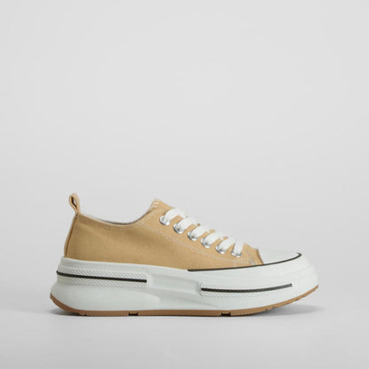 Zapatilla lona plataforma amarillo NYC