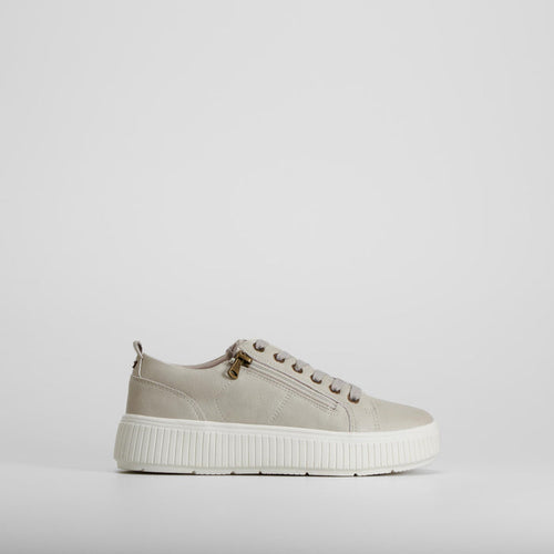 Sneaker Off Gravity cremallera beige COMFEET
