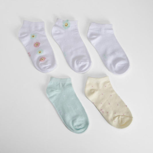 Pack 5 calcetines invisibles margaritas MERKAL