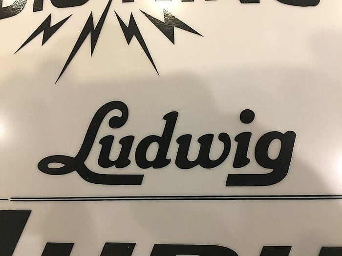 60's Ludwig Black Logo Replacement Sticker (Hi Quality 3M Vinyl!)