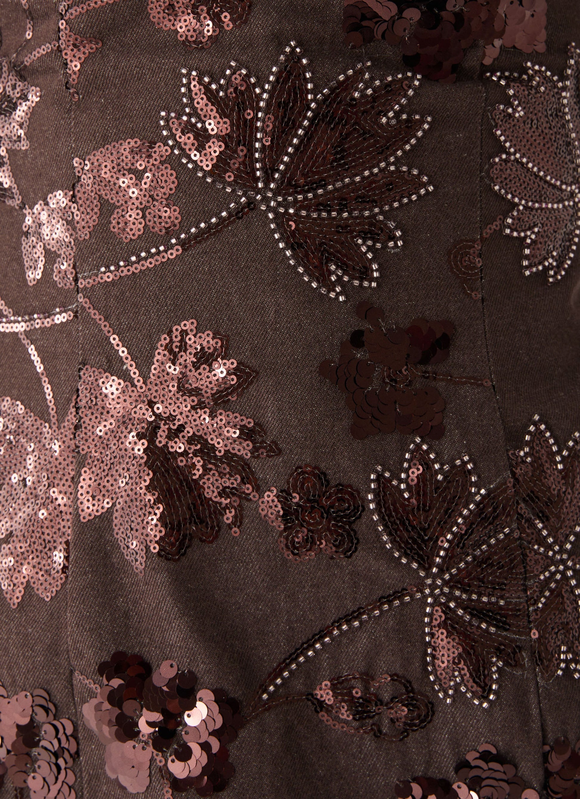 Akima Bustier Sequin Mini Dress - Chocolate