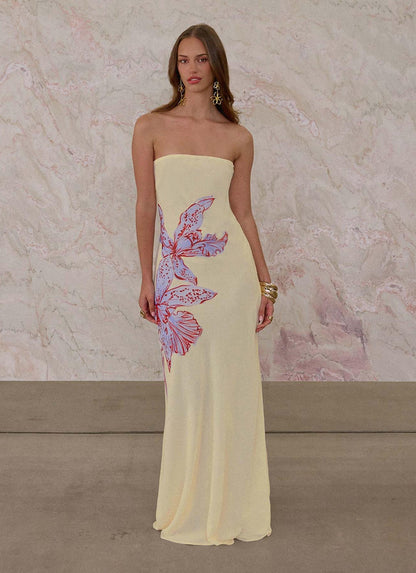 Amelle Maxi Dress - Purple Floral