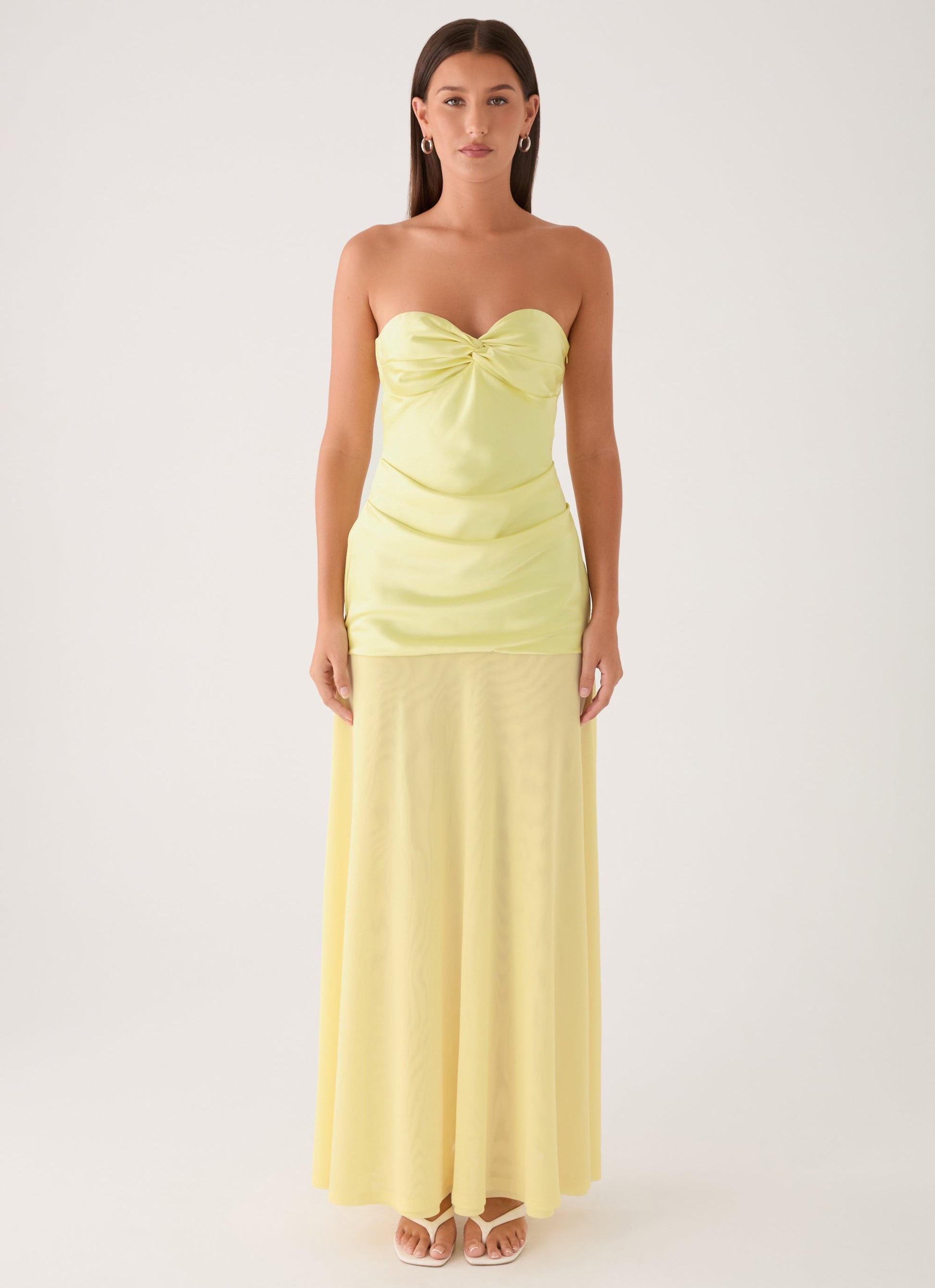 Cierra Strapless Maxi Dress - Yellow