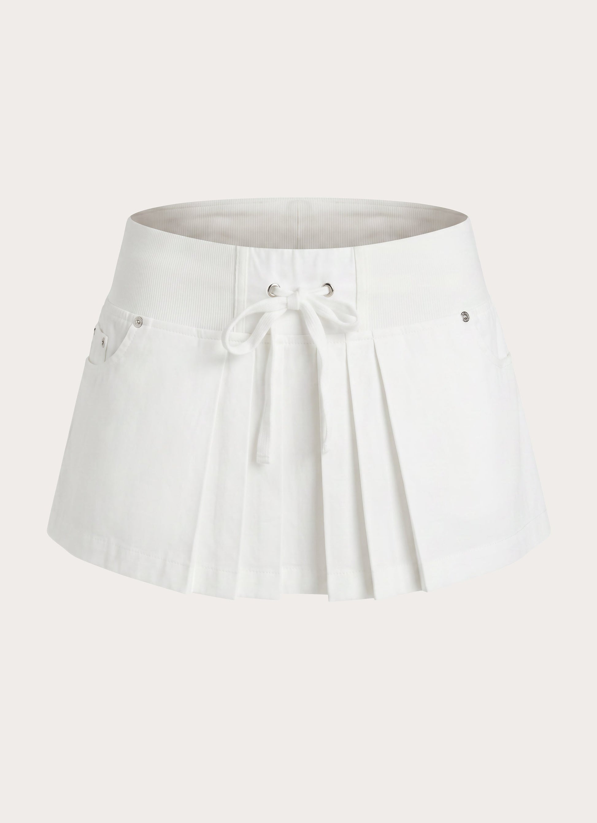 Evrin Cargo Mini Skort - White