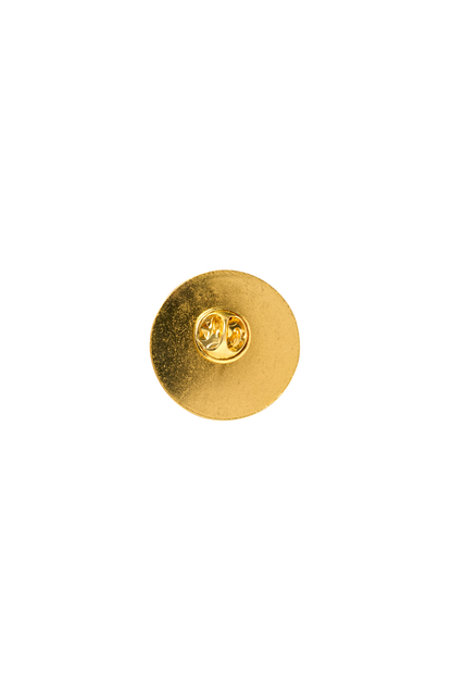 Coral Smiley Pin Badge