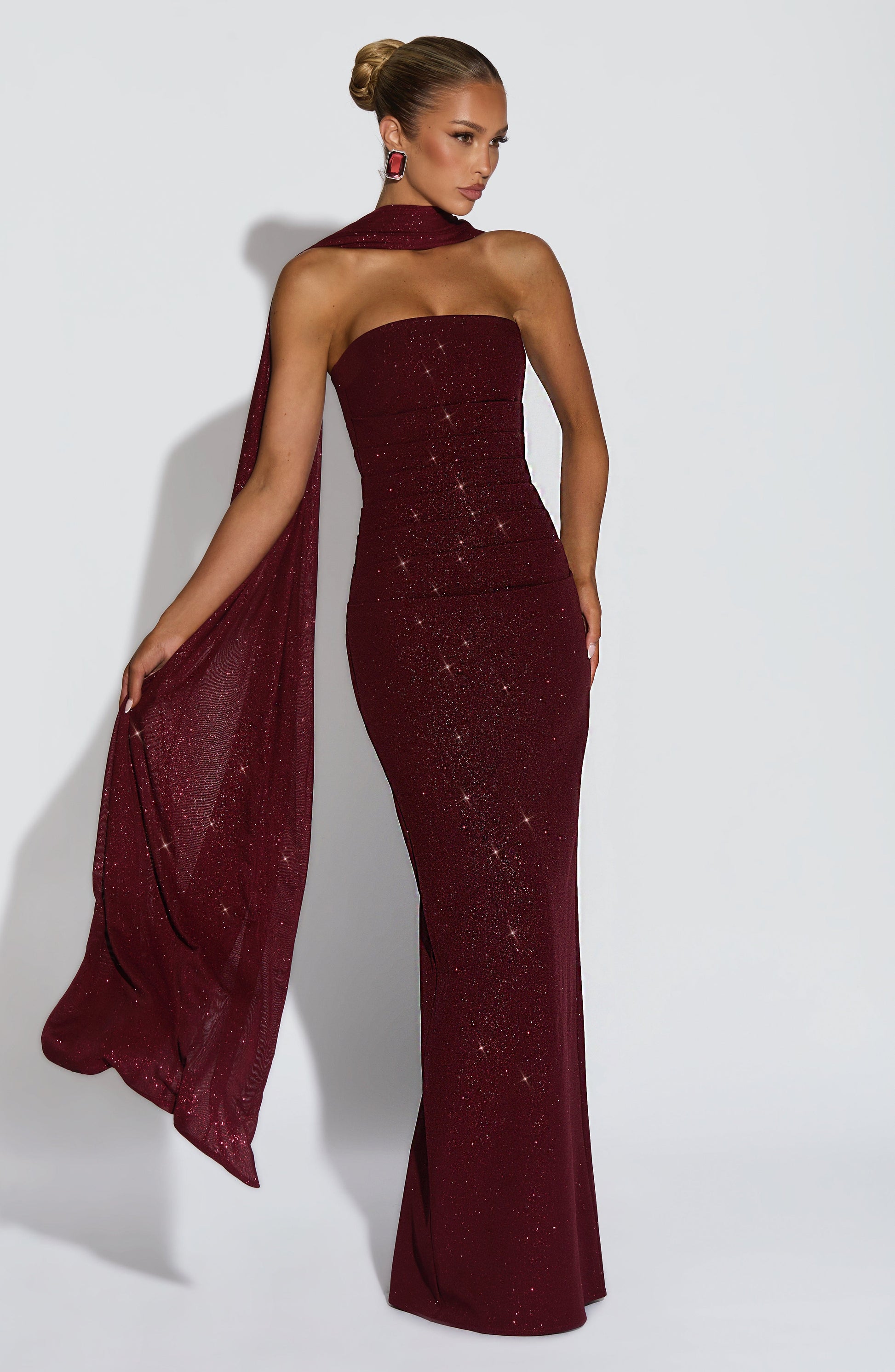 Agnes Shawl - Wine Sparkle