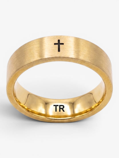 Anillo True Religion Cruz Dorado