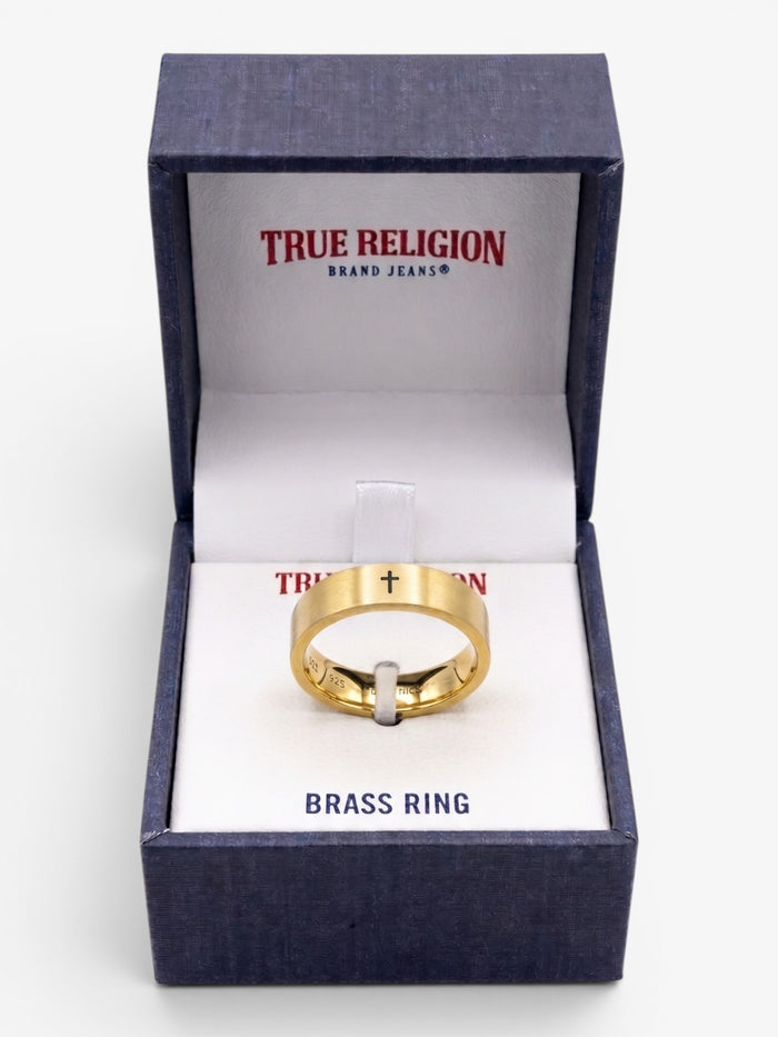 Anillo True Religion Cruz Dorado