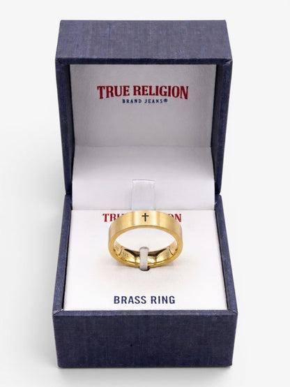 Anillo True Religion Cruz Dorado