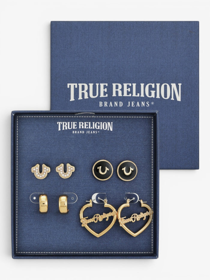 Aritos True Religion Brillantes Dorados