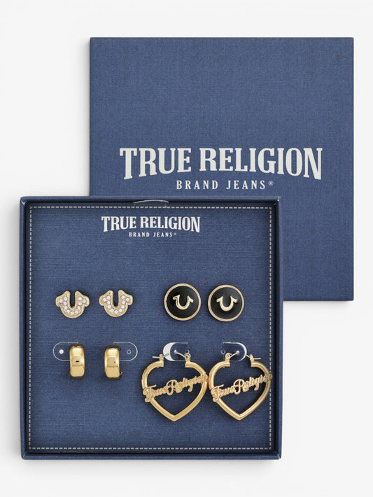 Aritos True Religion Brillantes Dorados