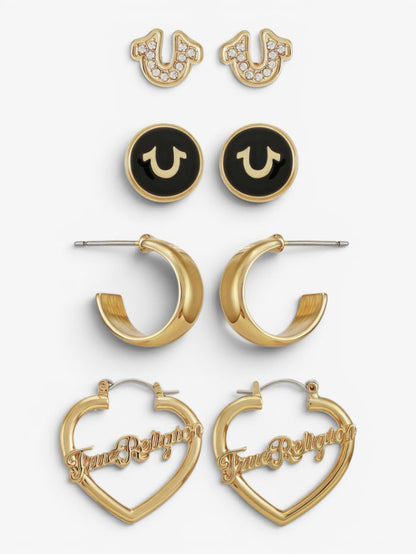 Aritos True Religion Brillantes Dorados