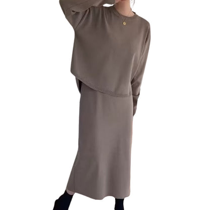 Artse MNL Knit Long Sleeve Skirt Set
