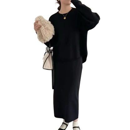 Artse MNL Knit Long Sleeve Skirt Set