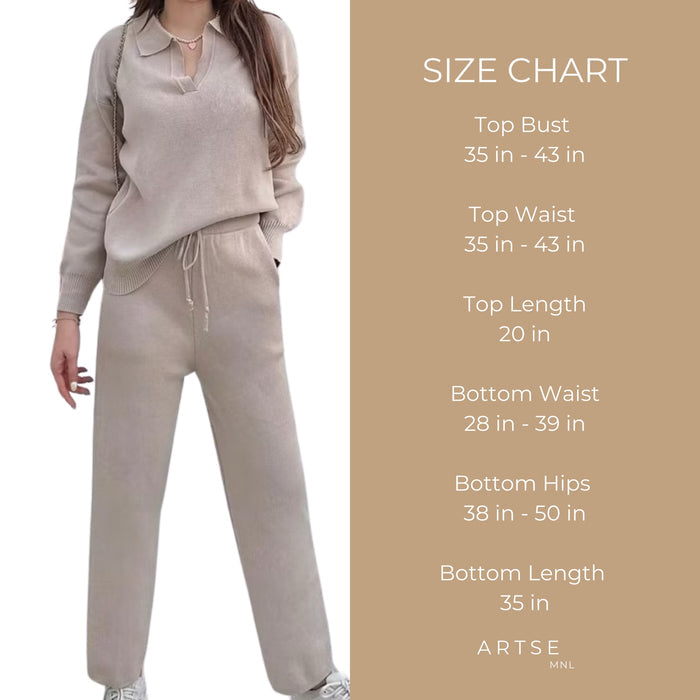 Artse MNL Knitted Long Sleeved Pants Set