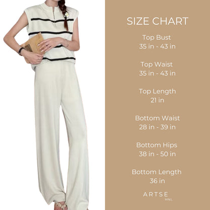 Artse MNL Knitted Stripe Pants Coordinates