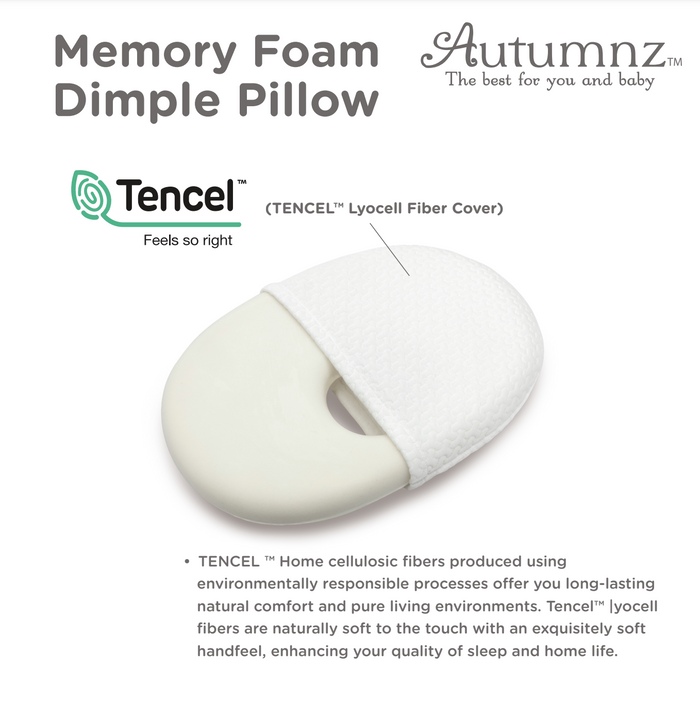 Autumnz Memory Foam Baby Pillow with Tencel Cover