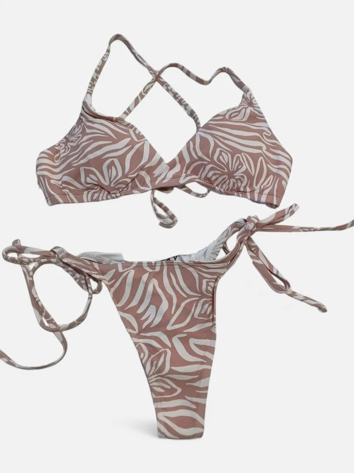 Bikini Roxy Wild Thing Athletic Tri Beige