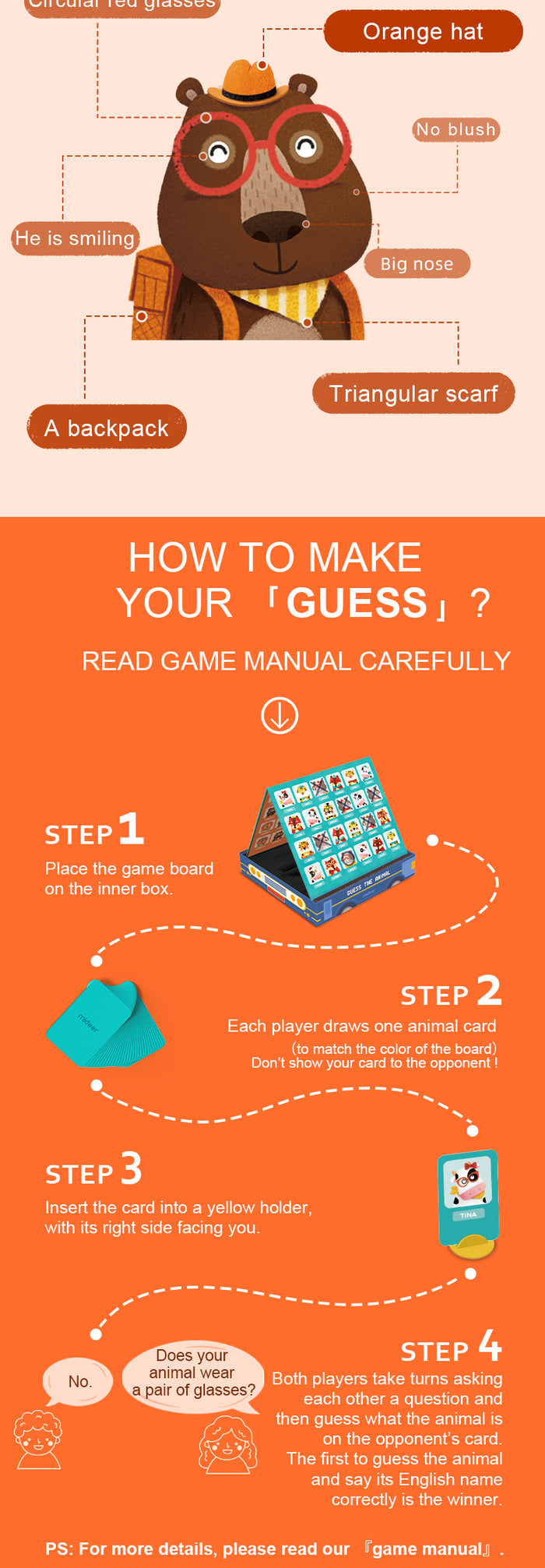[BODEGA SALE] Mideer Guess the Animals Boardgame
