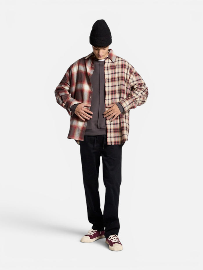 Camisa Elepants Over Collage Viyela Cuadros Chocolate