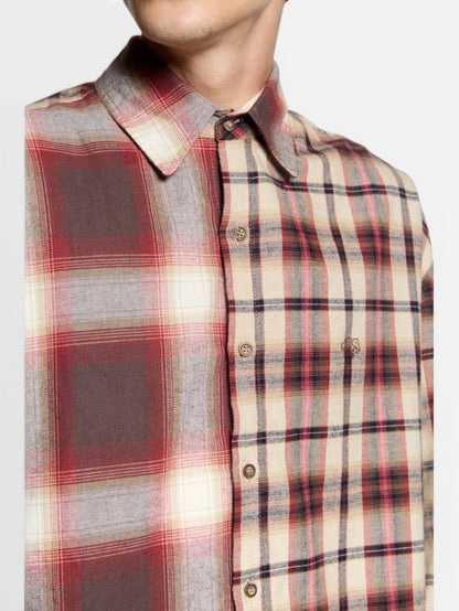 Camisa Elepants Over Collage Viyela Cuadros Chocolate