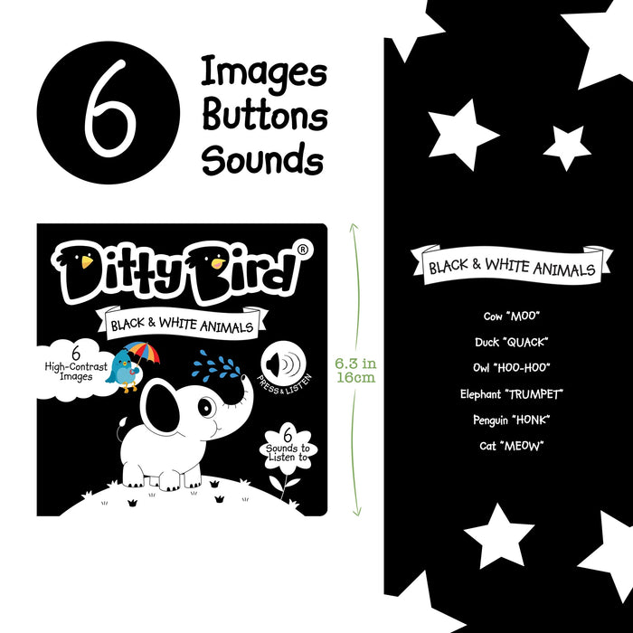 Ditty Bird: Black & White Animals